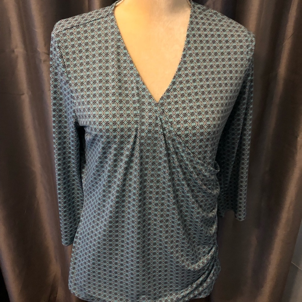 Equestrian style wrap shirt by Liz Claiborne